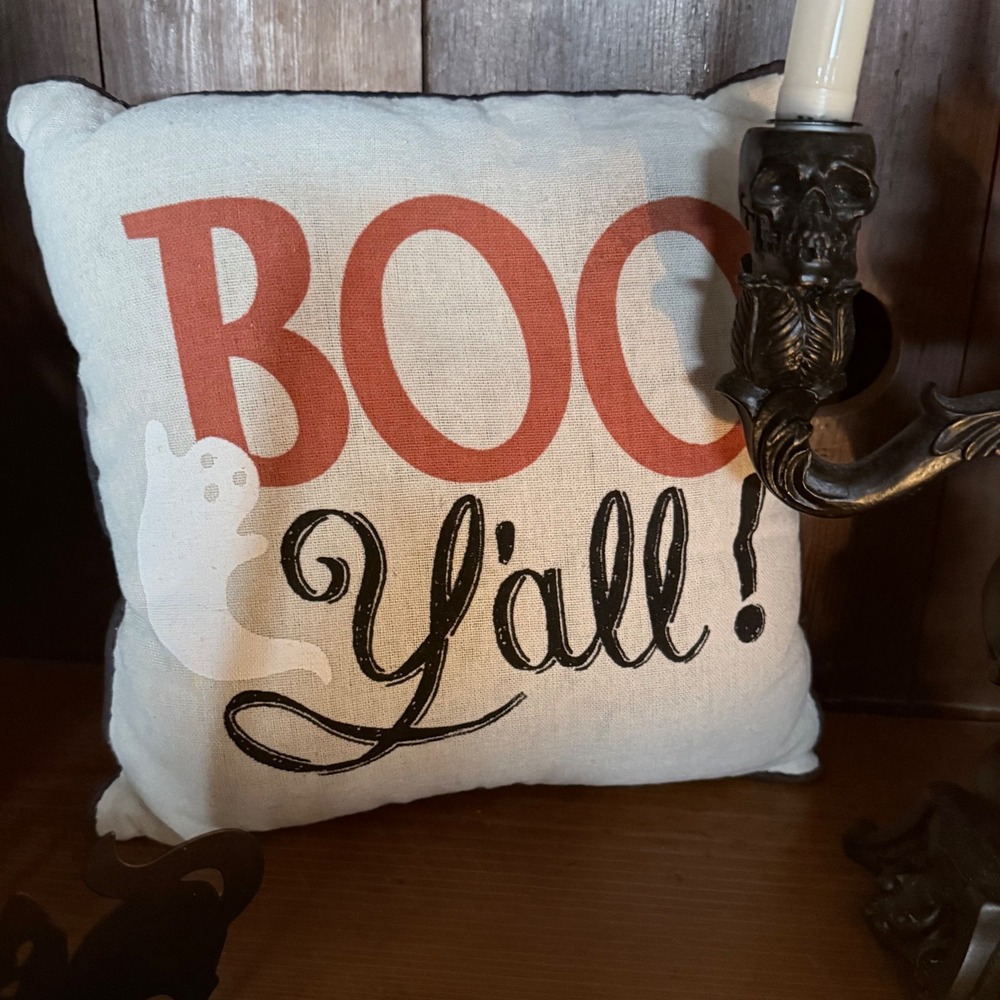 Stratford Home Throw Pillow Cream Good Boo Yall Ghost Halloween Decor